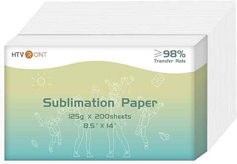 8.5x14 Inch Sublimation Paper, 200 Sheets for Inkjet Printers