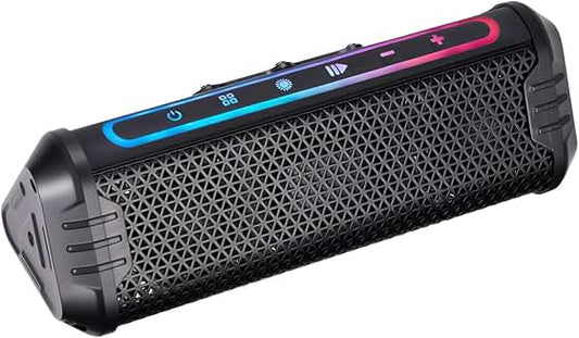 Waterproof Bluetooth Motorcycle Handlebar Speakers with RGB Lighting