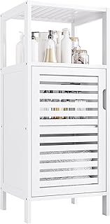 Small White 4-Tier Bathroom Storage Cabinet