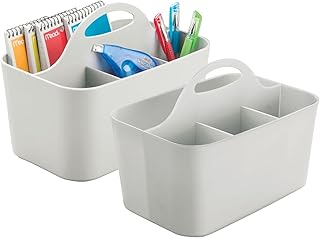 Small plastic office storage organizer, 2-pack