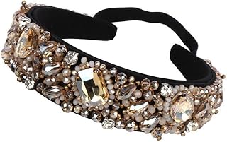 Colorful Chunky Glass Crystal Bead Baroque Hair Hoop