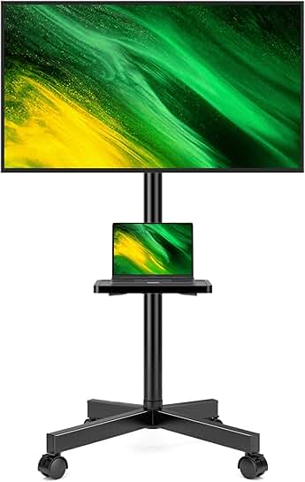 Mobile TV Stand for 23-60 Inch Flat and Curved Screens