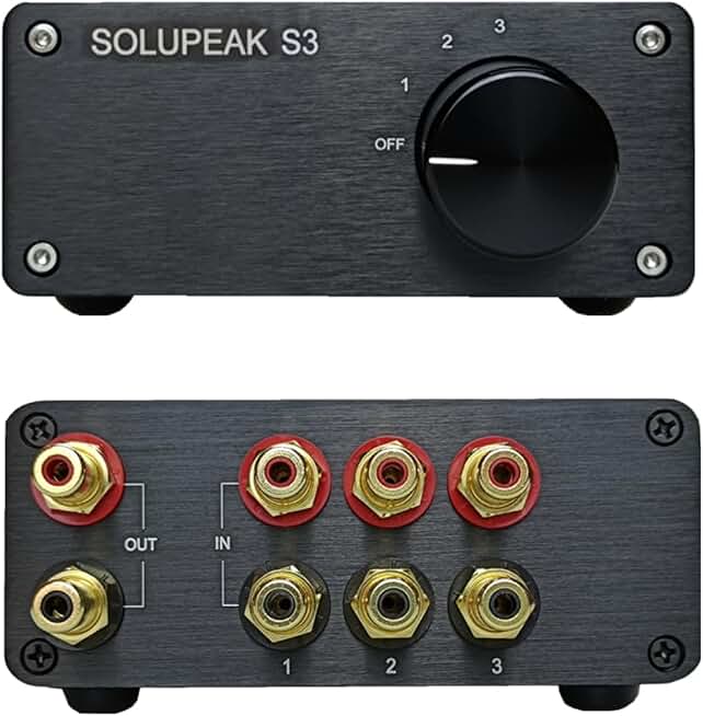 3 in 1 RCA Audio Switch Box
