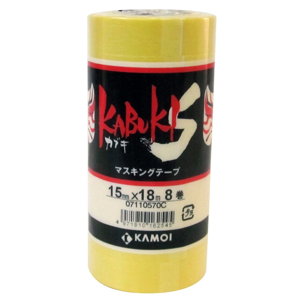 Masking Tape Kabuki-S, 15mm x 18m, 8 Rolls