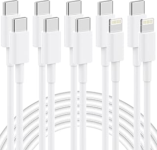 3-Pack USB-C and Lightning Charging Cables