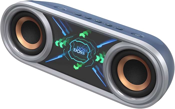 Portable Bluetooth Speaker with 50W Stereo Sound and Lights