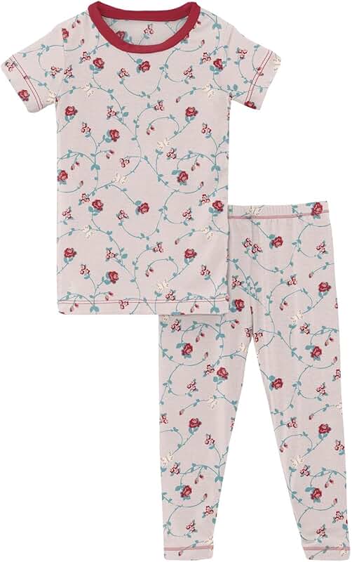 Soft Bamboo Short Sleeve Pajama Set for Kids
