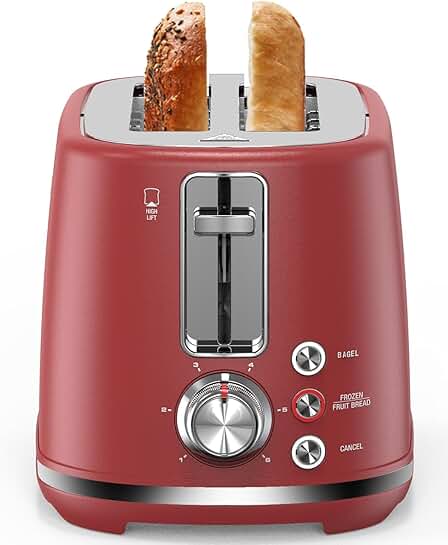 2-Slice Toaster with Wide Slots and Adjustable Browning