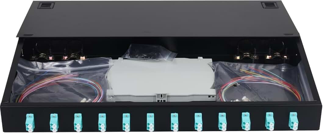 12-Port Duplex Fiber Enclosure with Splice Trays