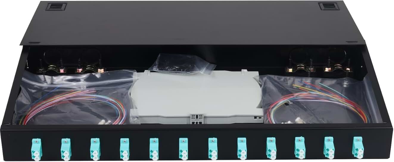 12-Port Duplex Fiber Enclosure with Splice Trays