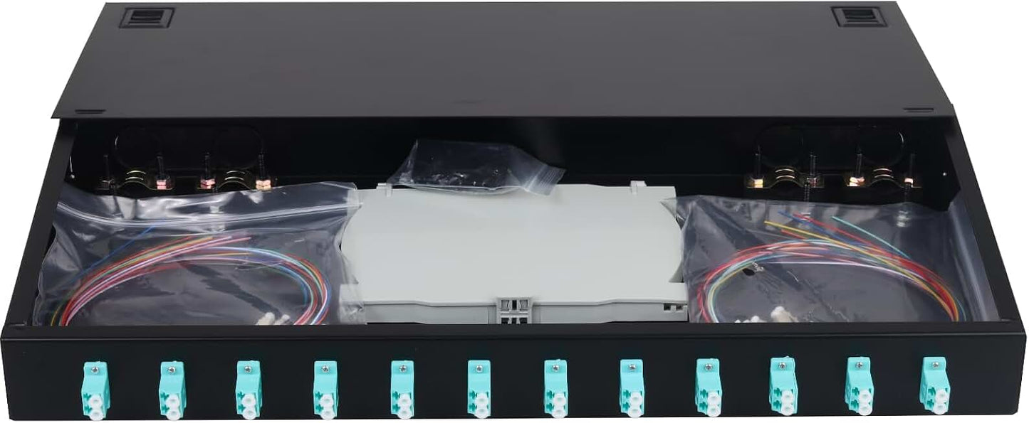12-Port Duplex Fiber Enclosure with Splice Trays