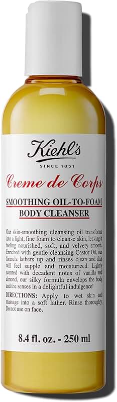 Moisturizing Oil-to-Foam Body Cleanser with Vanilla and Almond Scent