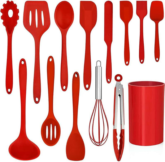 Silicone Cooking Utensils Set for Nonstick Cookware