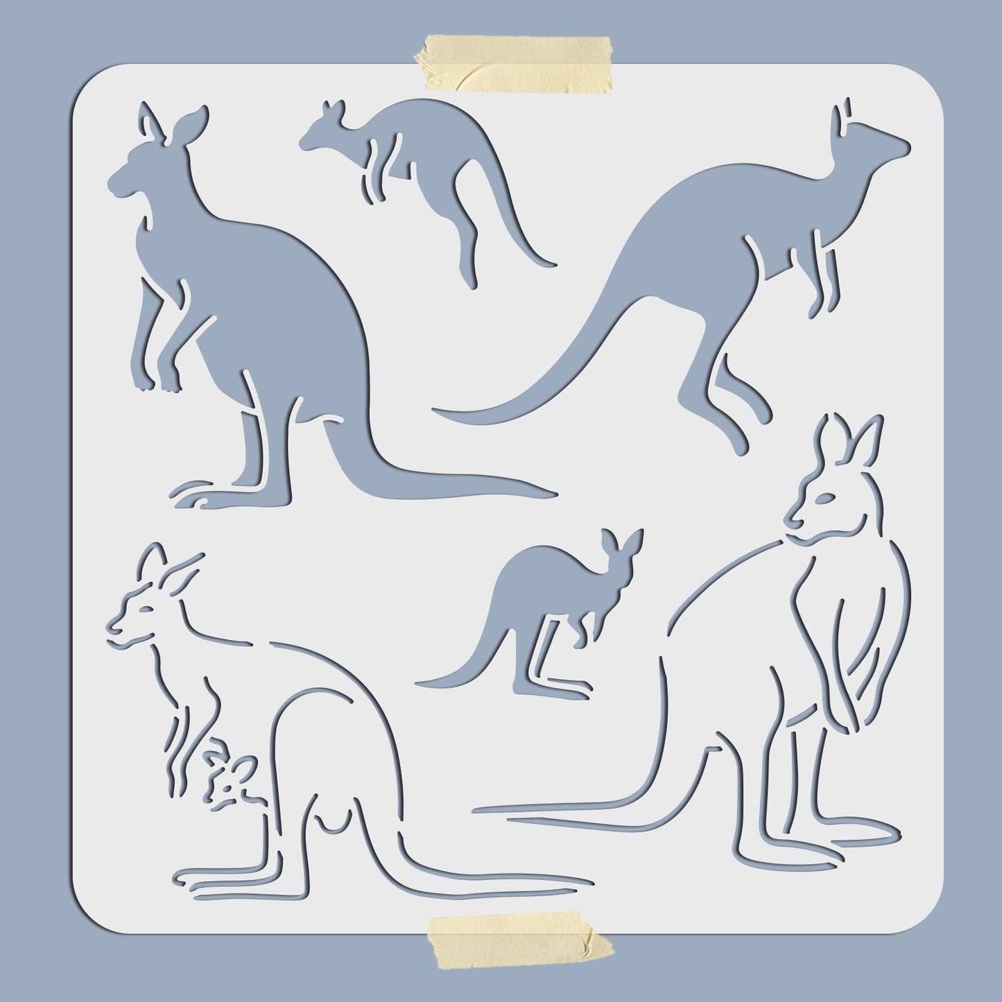Kangaroo Wildlife Art Set 7 Pieces 11.8"