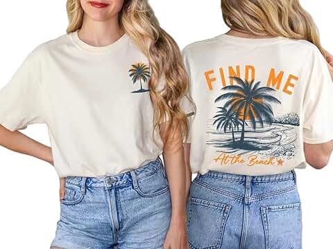 Women’s Tropical Coconut Tree Beach T-Shirt