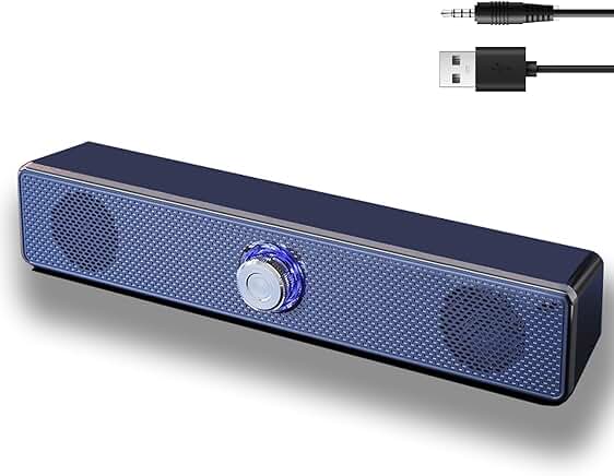 Wired USB Computer Speakers with Stereo Sound