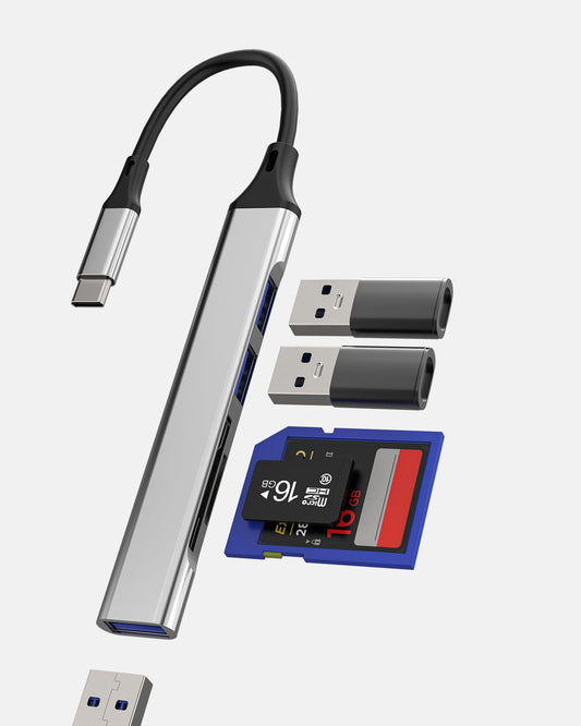 5-in-1 USB C Hub with Card Reader and USB 3.0