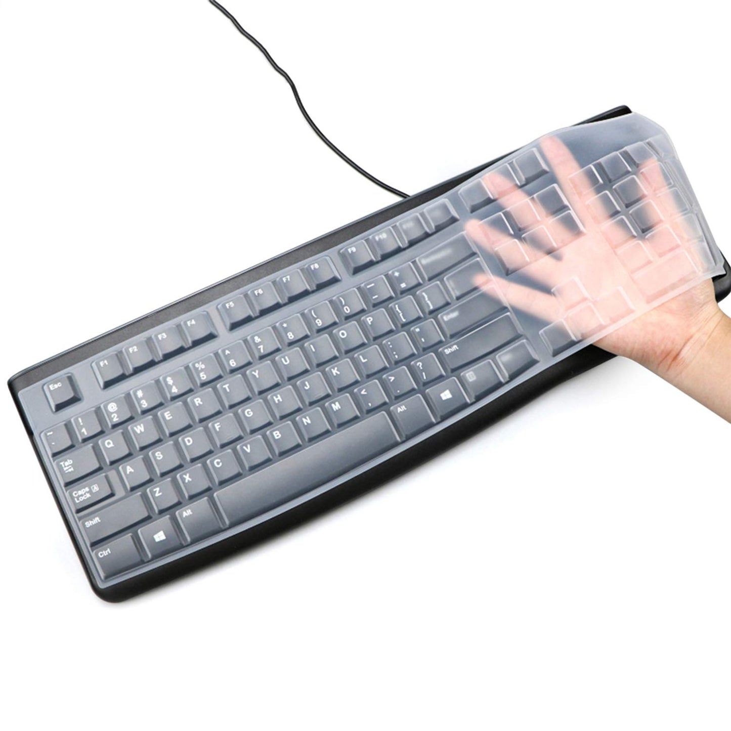 Transparent Silicone Cover for Wired Desktop Keyboard