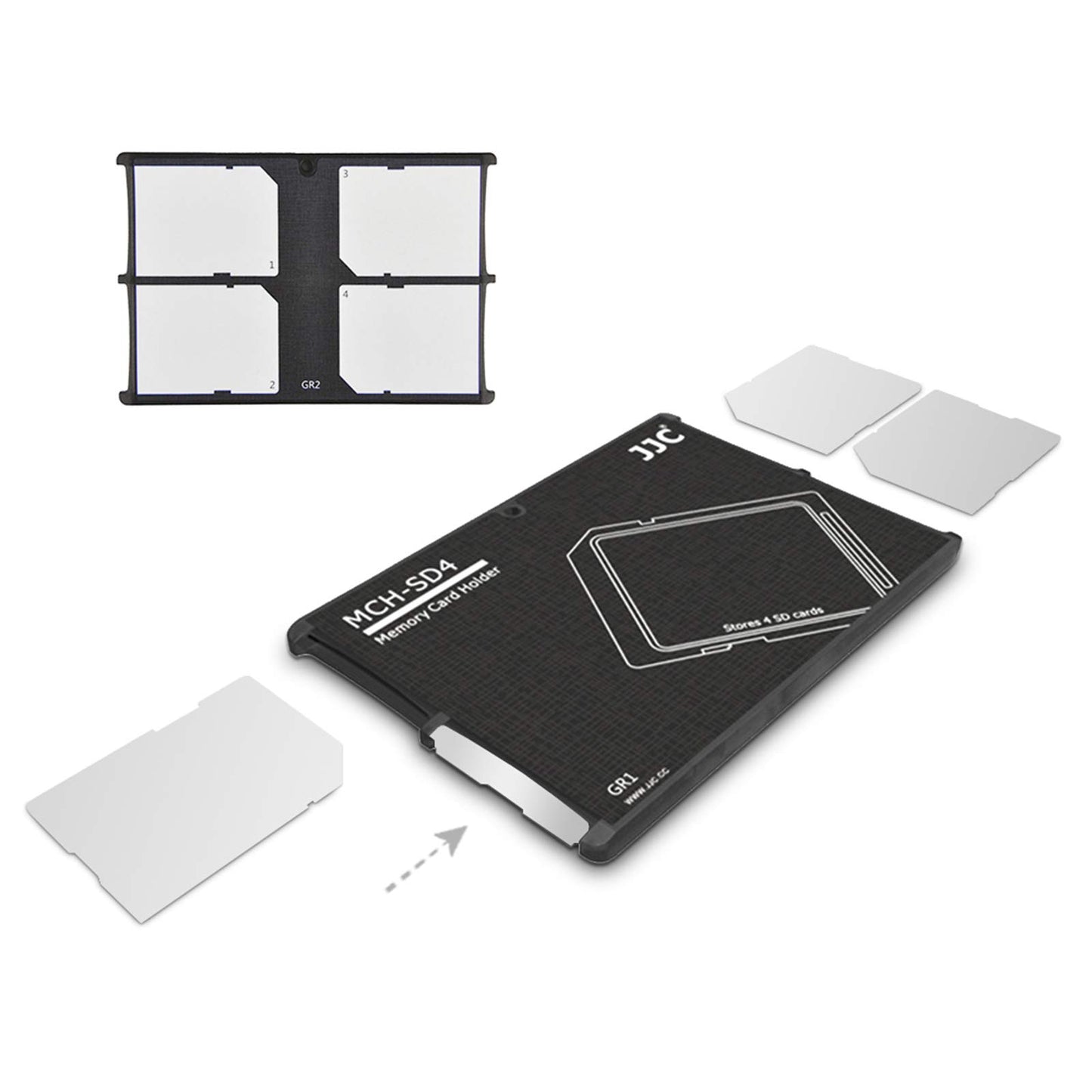 Slim 4-Slot SD Card Holder Case