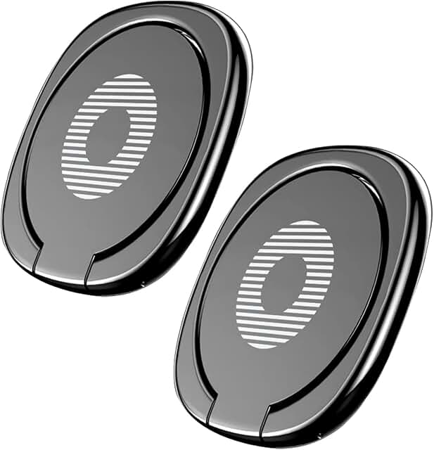 Glossy Rounded Edges Phone Ring Holder Stand, 360° Rotation
