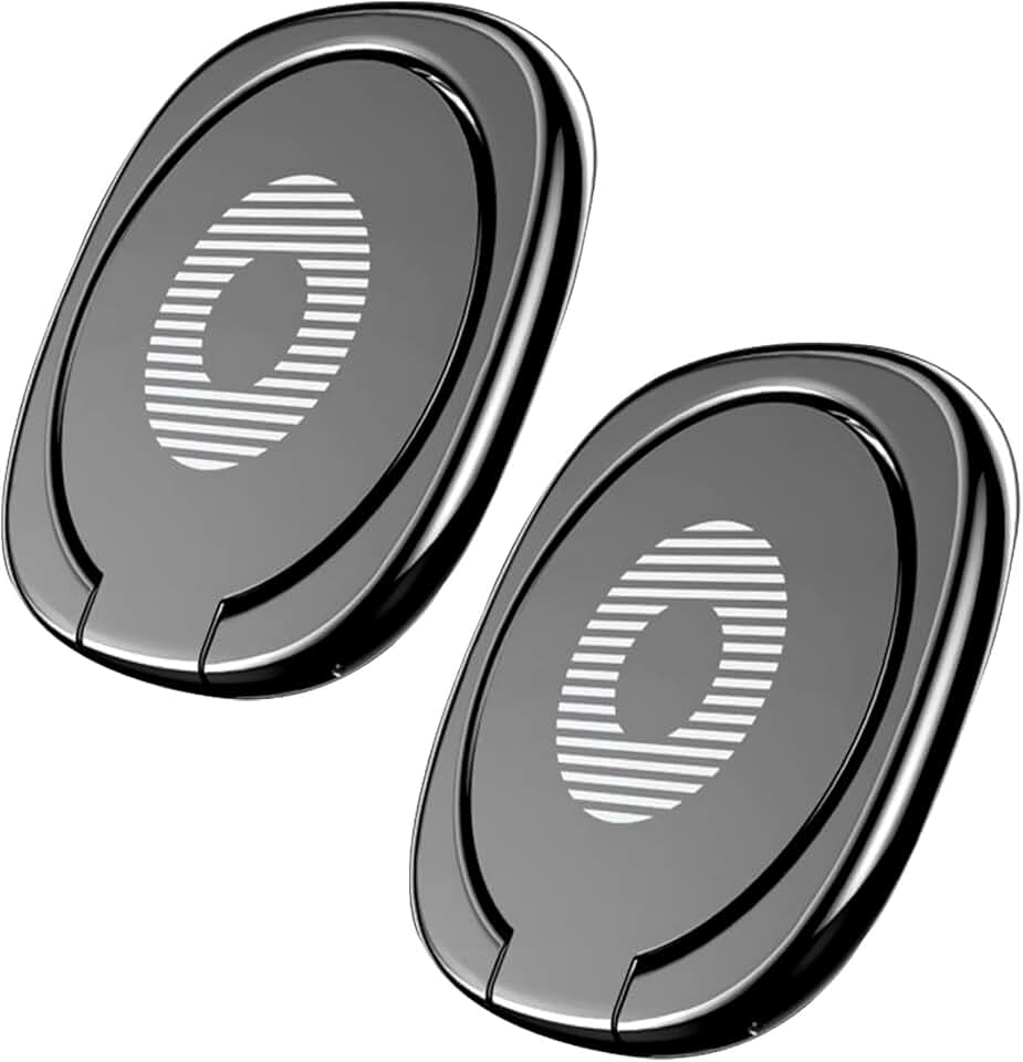 Glossy Rounded Edges Phone Ring Holder Stand, 360° Rotation