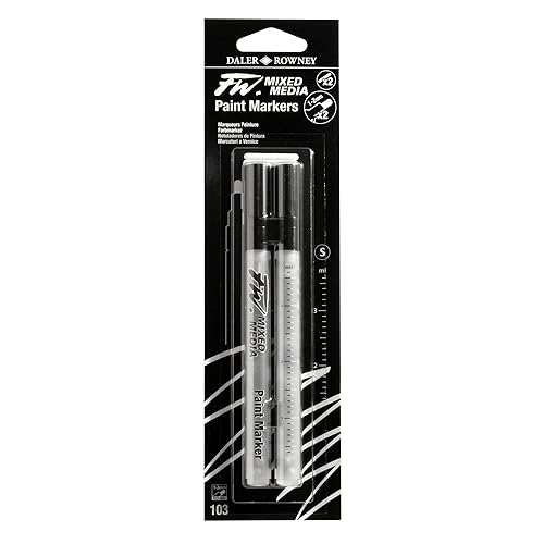 Two Refillable Mixed Media Paint Markers with Extra Nibs