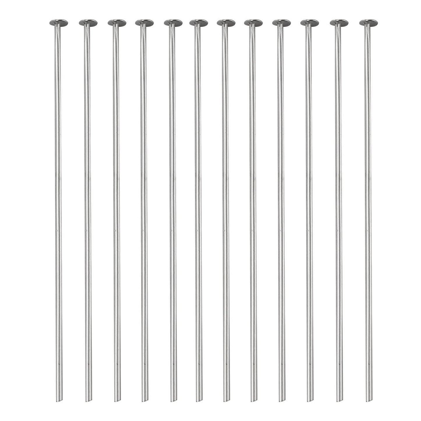 220pcs 50mm Silver Flat Head Pins for Jewelry Making