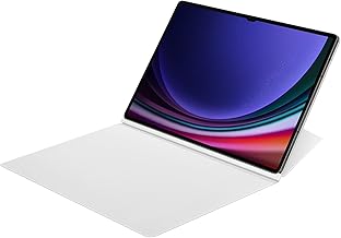 White Smart Book Cover for Galaxy Tab S10 Ultra and S9 Ultra