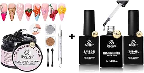 3D Gel Nail Art Kit with Chrome Powder and Sculpture Pen