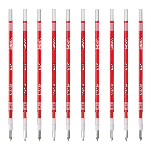 Red ballpoint pen refills, 10-pack