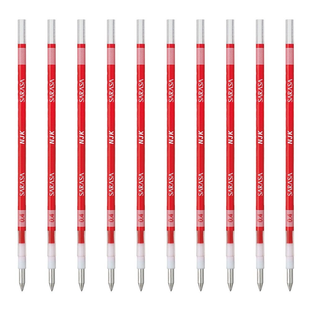 Red ballpoint pen refills, 10-pack