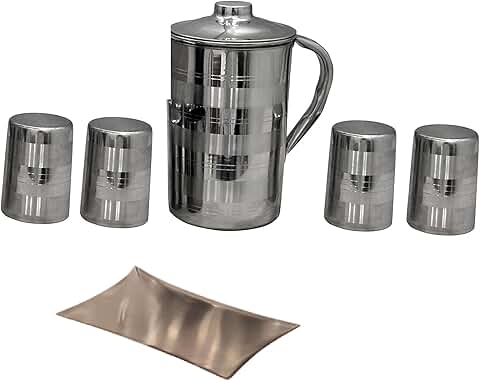6-Piece Silver Glass Set for Kitchen Use