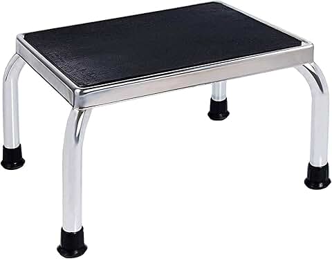 Heavy-Duty Steel Foot Step Stool with Anti-Skid Platform