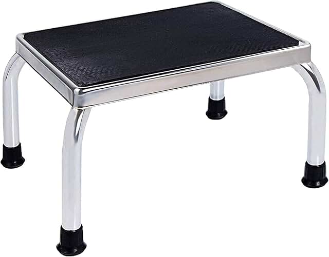 Heavy-Duty Steel Foot Step Stool with Anti-Skid Platform