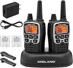 Long Range Walkie Talkie Set with Weather Scan, 2 Pack