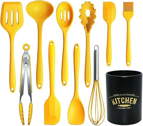 11-Piece Silicone Cooking Utensil Set for Kitchen