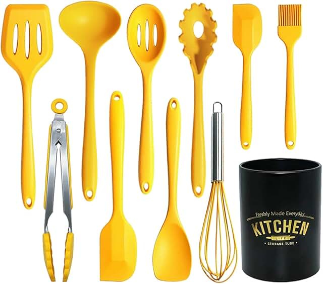 11-Piece Silicone Cooking Utensil Set for Kitchen