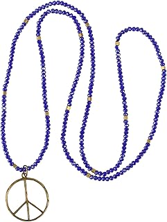 Silver Classic Peace Logo Pendant Necklace for Women