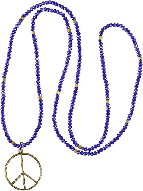 Silver Classic Peace Logo Pendant Necklace for Women