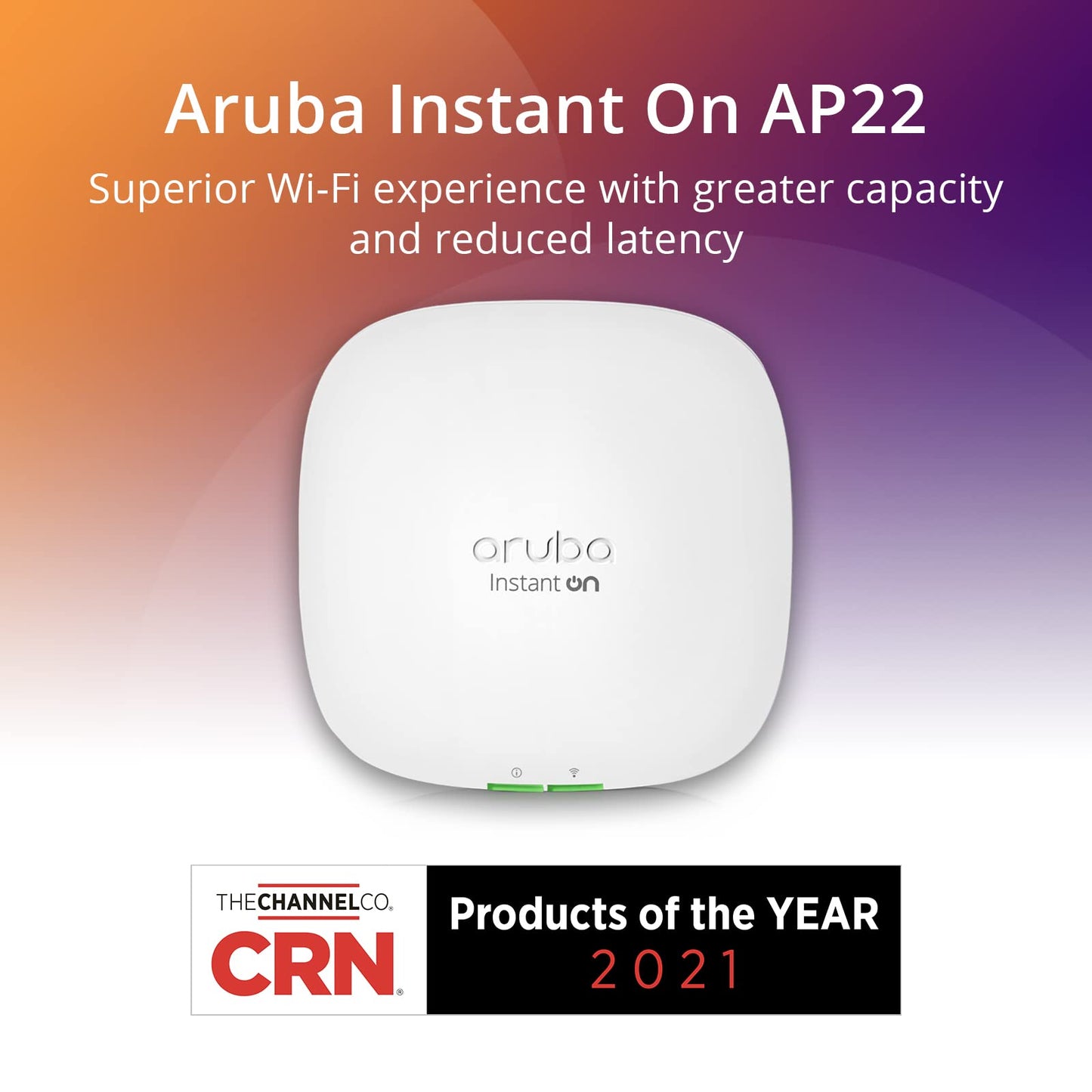 Instant On AP22 802.11ax 2x2 Wi-Fi 6 Wireless Access Point | US Model | Power Source not Included (R4W01A)