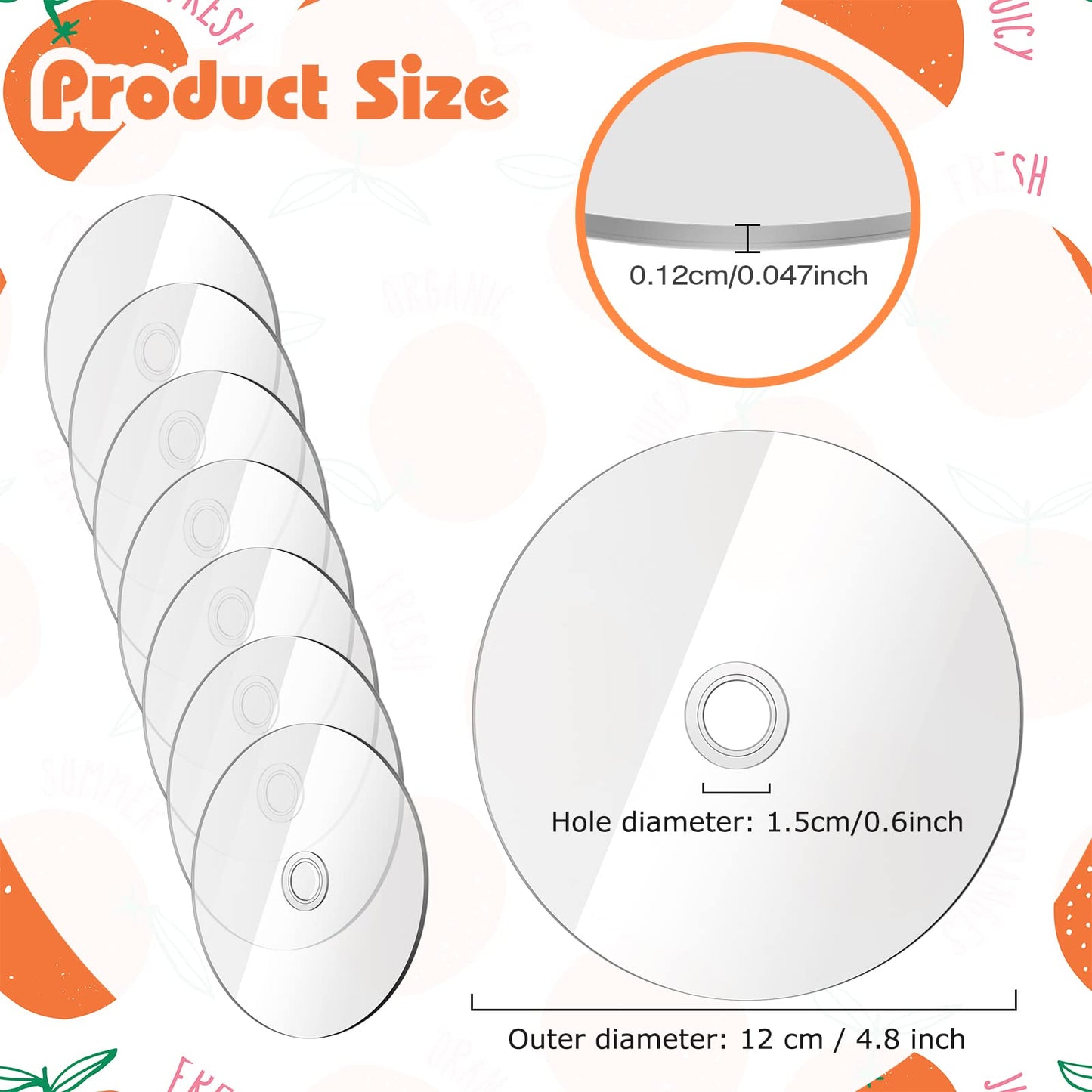 Clear CDs for Painting Blank CDs for Decoration DIY Aesthetic Wall Cd Room Decor Transparent Wall CDs Crafts Wall Decorations Party Supplies Painting Writing (50 Pieces)