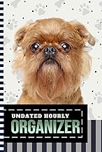 Hourly planner with dog art cover, one year, daily pages