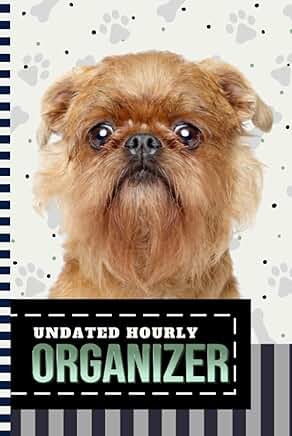 Hourly planner with dog art cover, one year, daily pages