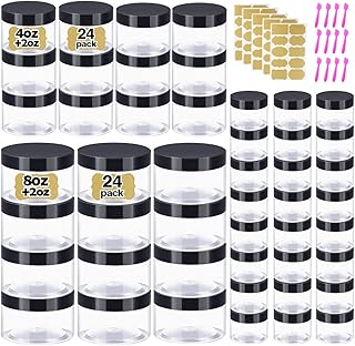 Set of 48 Plastic Containers with Lids in Various Sizes
