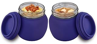 16oz Leakproof Glass Food Storage Containers, 2 Pack