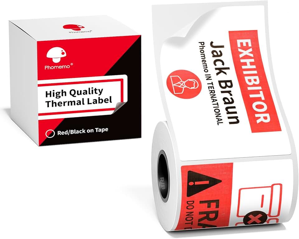 Thermal Labels 1.97" x 3.15" for Warning and Barcode