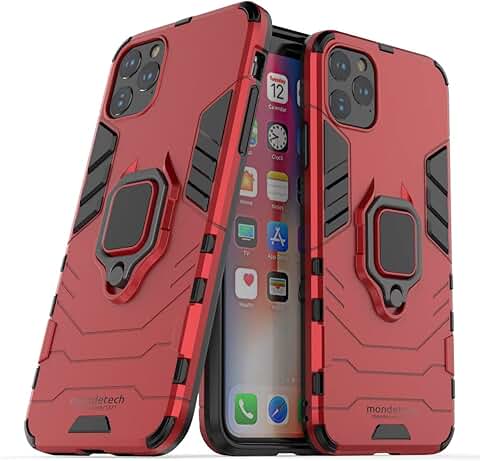 Red Slim Shockproof Case with Ring Stand for iPhone 11 Pro Max