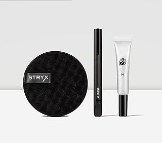 Men's grooming kit with concealer, beard gel, and cleansing disc
