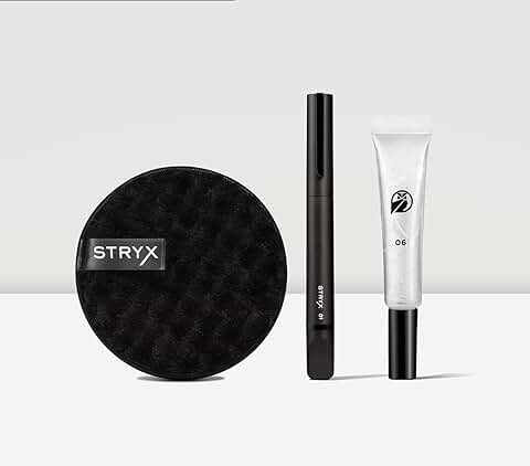 Men's grooming kit with concealer, beard gel, and cleansing disc