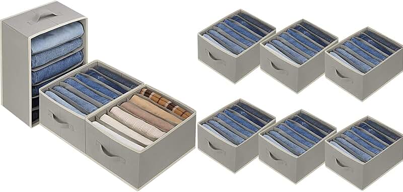 Set of 9 Large Wardrobe Clothes Organizers with Handles